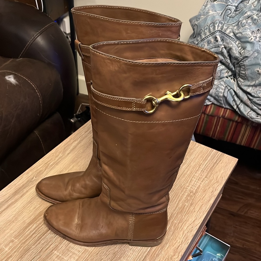 Vintage Coach Riding Boots Size 7 Brown - Picture 2 of 6